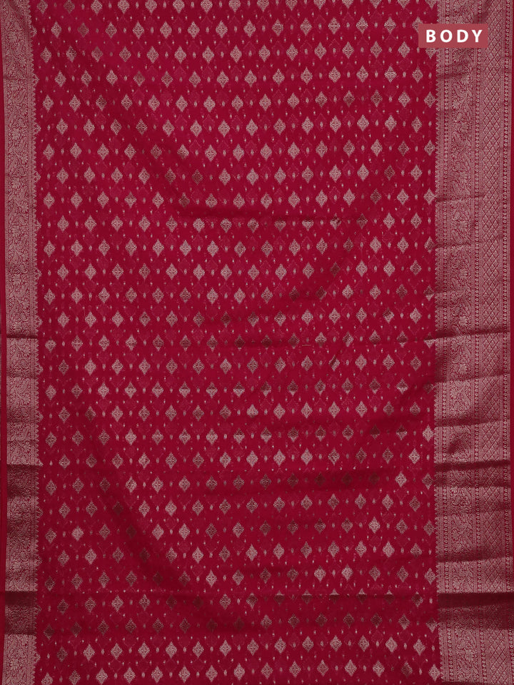 Pink Semi Chiniya Silk Saree