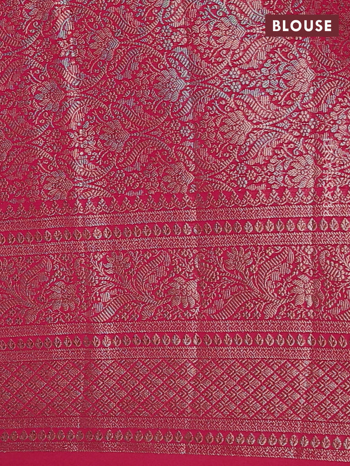Pink Semi Chiniya Silk Saree