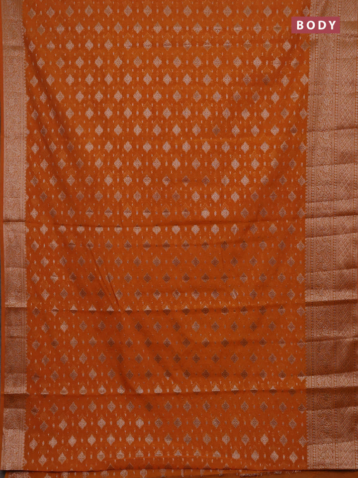 Mango Yellow Semi Chiniya Silk Saree