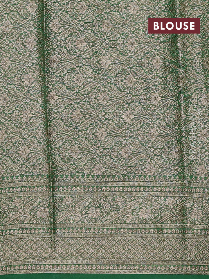 Violet & Green Semi Chiniya Silk Saree