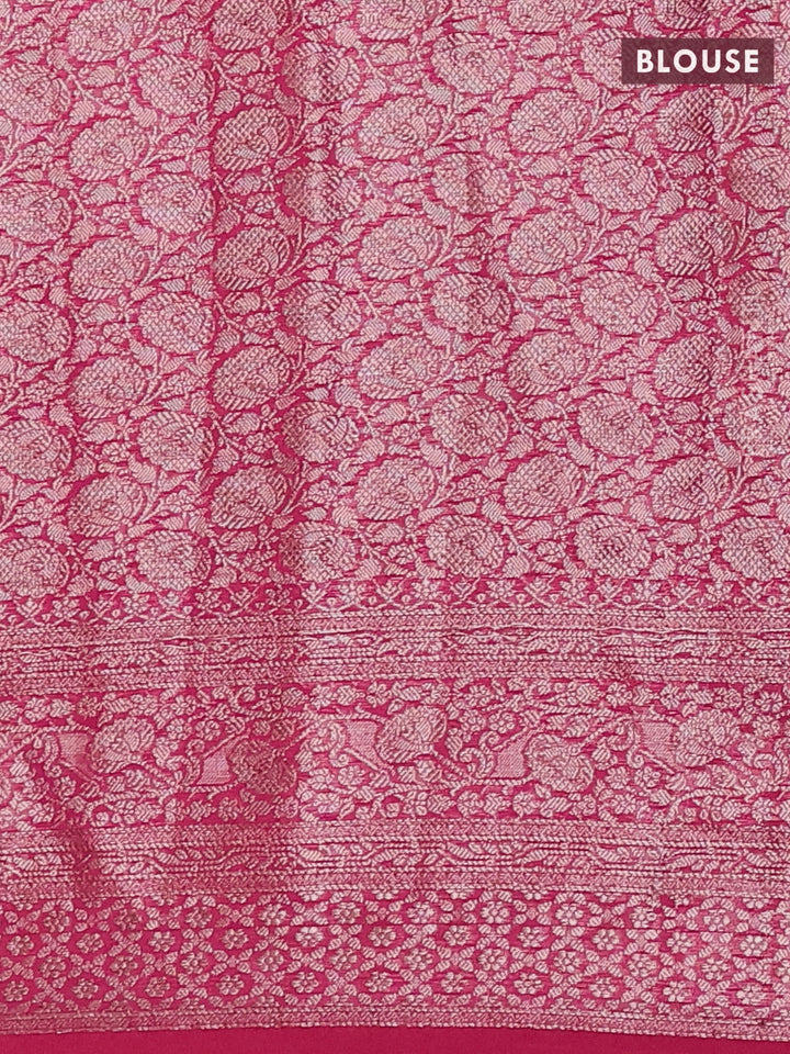 Pink Semi Chiniya Silk Saree