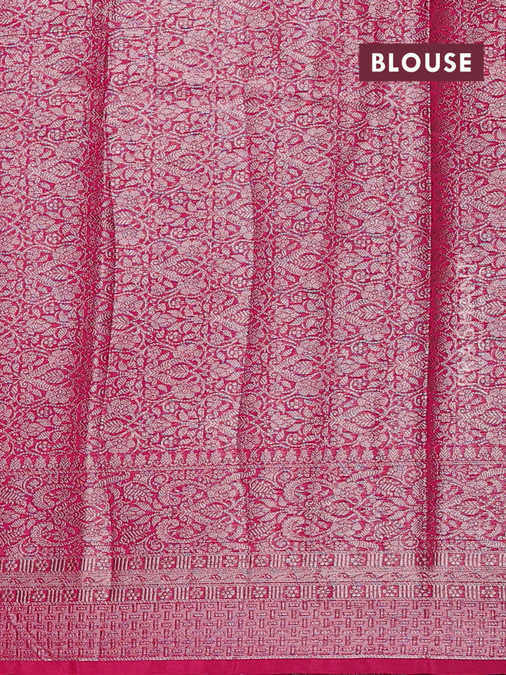 Pink Semi Chiniya Silk Saree