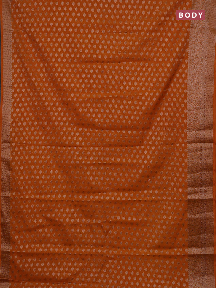 Mango Yellow Semi Chiniya Silk Saree