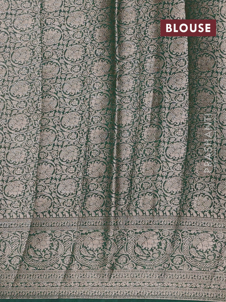 Pink & Green Semi Chiniya Silk Saree