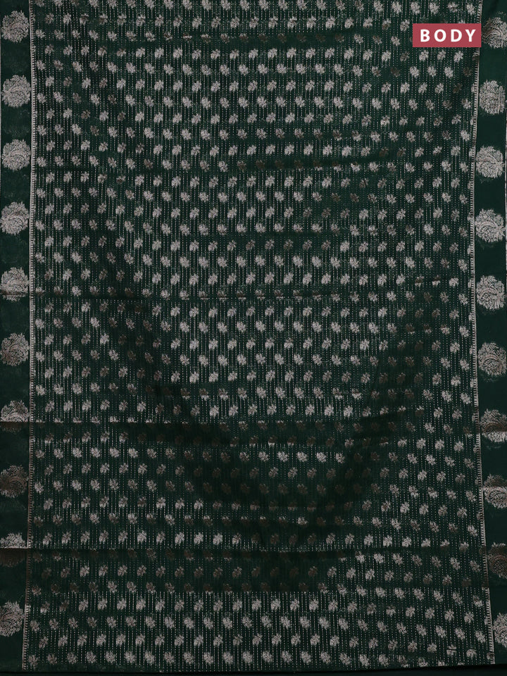 Green Semi Chiniya Silk Saree