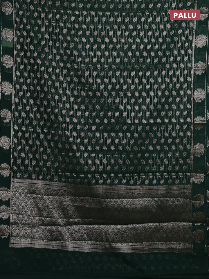 Green Semi Chiniya Silk Saree