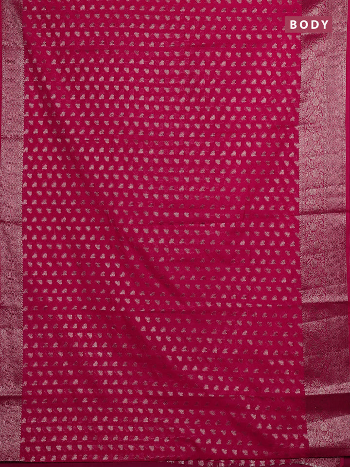 Pink Semi Chiniya Silk Saree