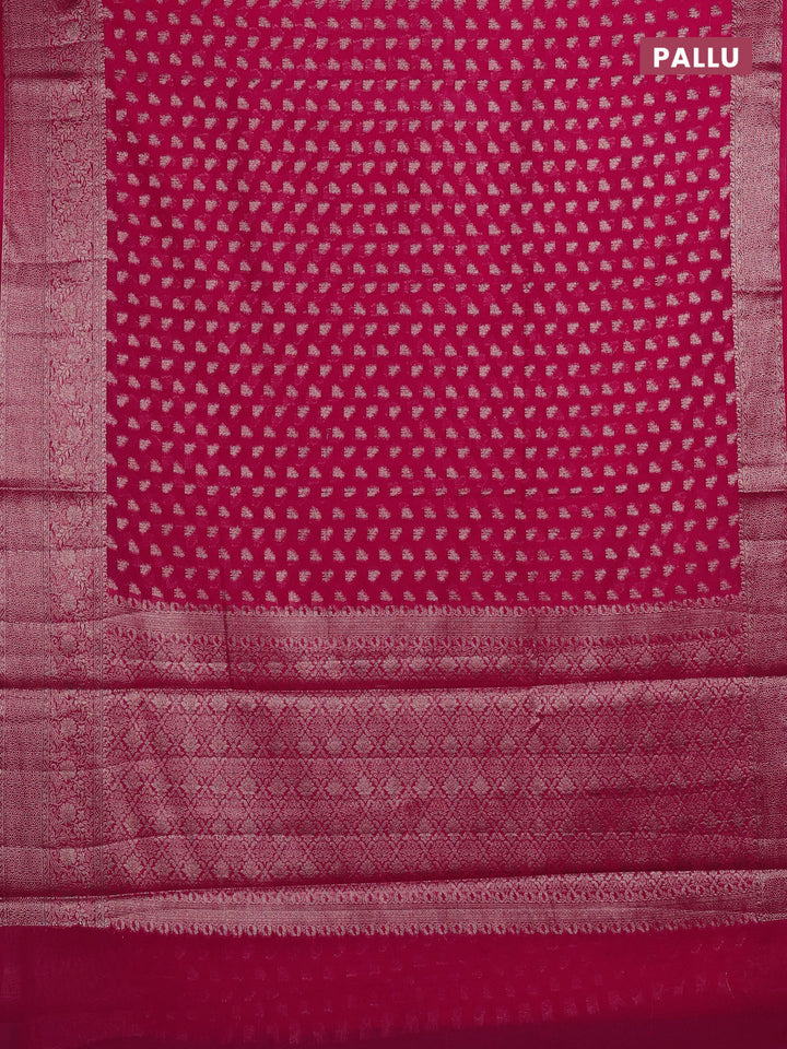 Pink Semi Chiniya Silk Saree