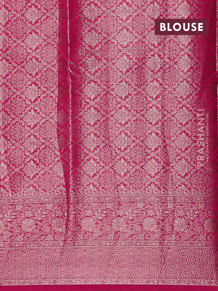 Pink Semi Chiniya Silk Saree