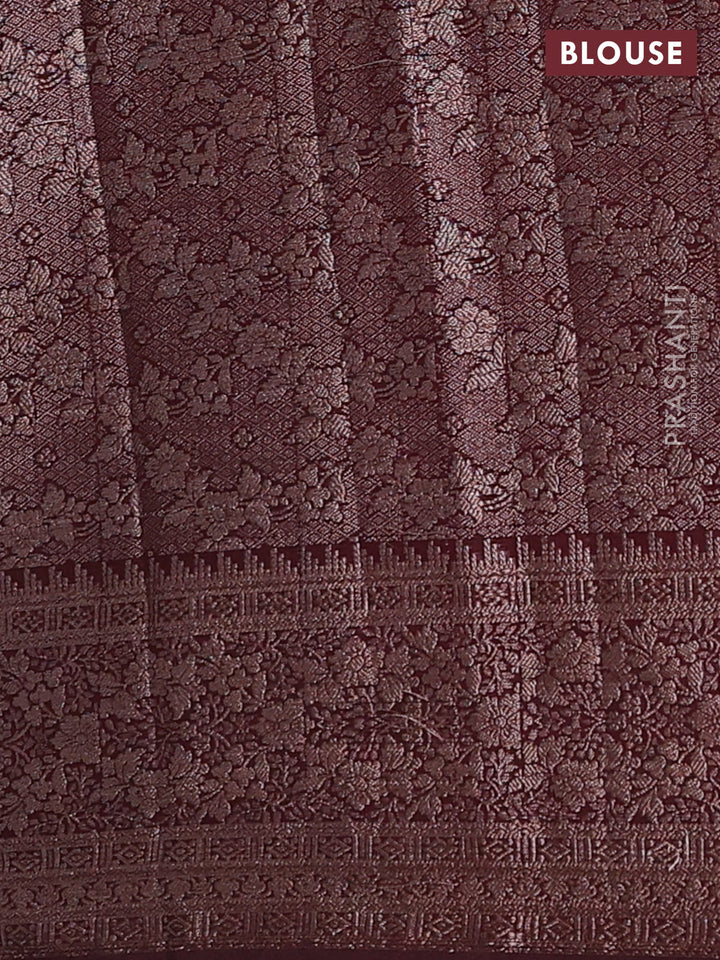 Maroon Semi Chiniya Silk Saree