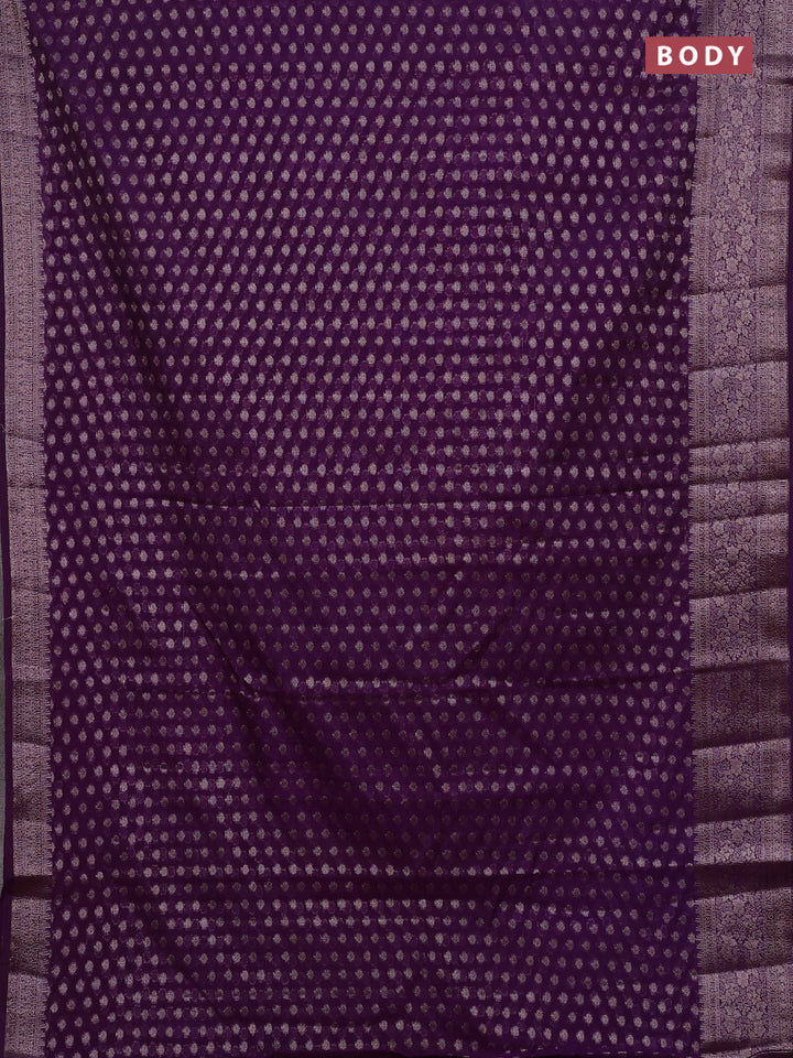 Violet Semi Chiniya Silk Saree
