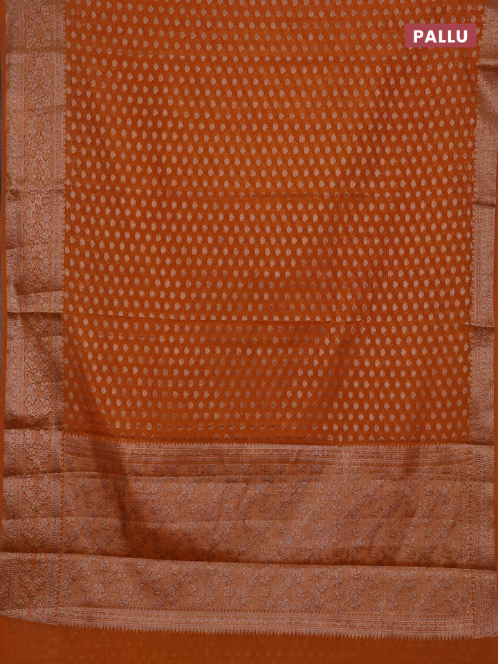 Mango Yellow Semi Chiniya Silk Saree