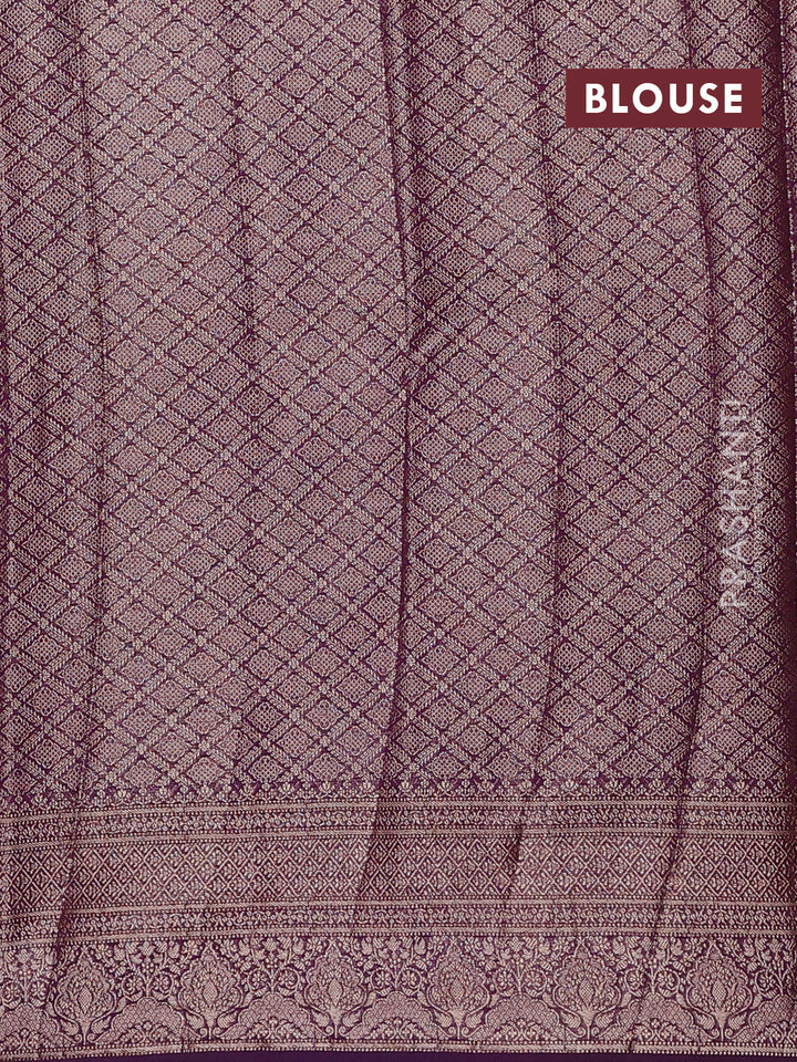 Pink & Bottle Green Semi Chiniya Silk Saree
