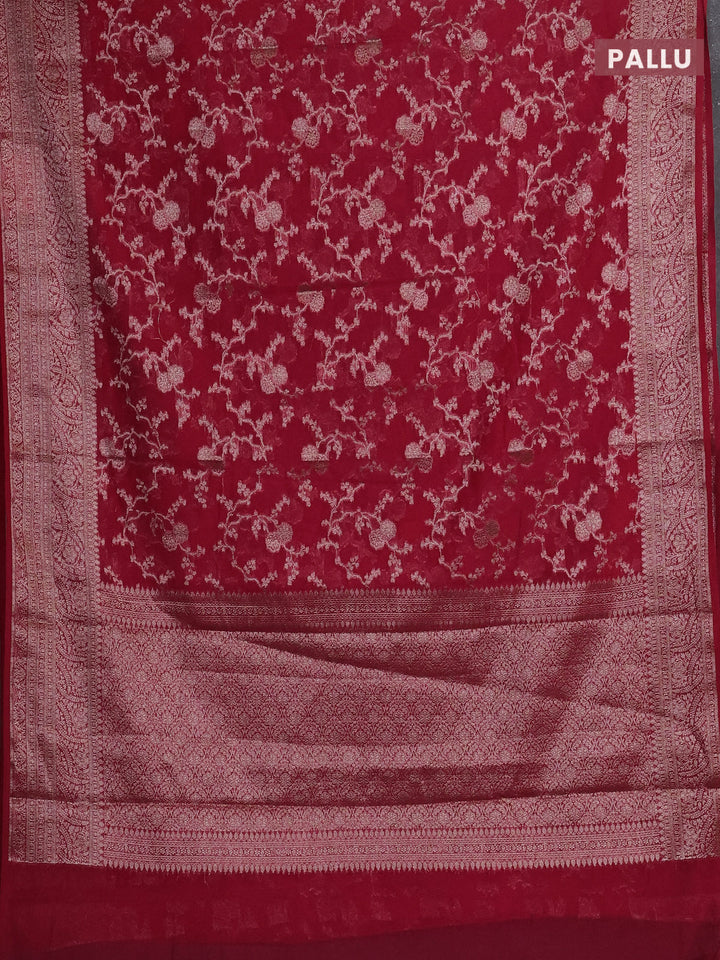 Pink Semi Chiniya Silk Saree