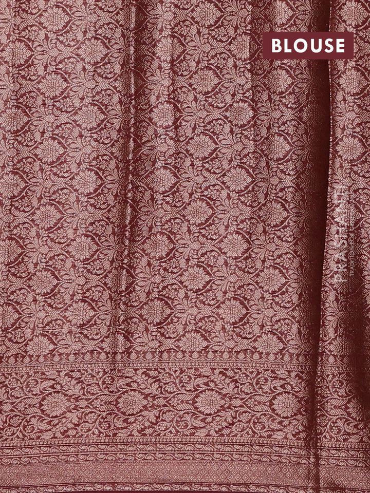 Coffee Brown Semi Chiniya Silk Saree