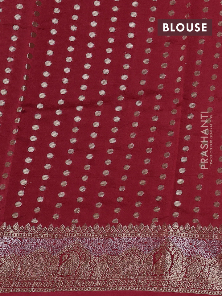 Red Banarasi Kota Silk Saree