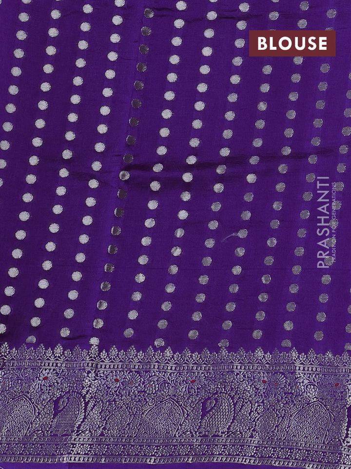 Violet Banarasi Kota Silk Saree