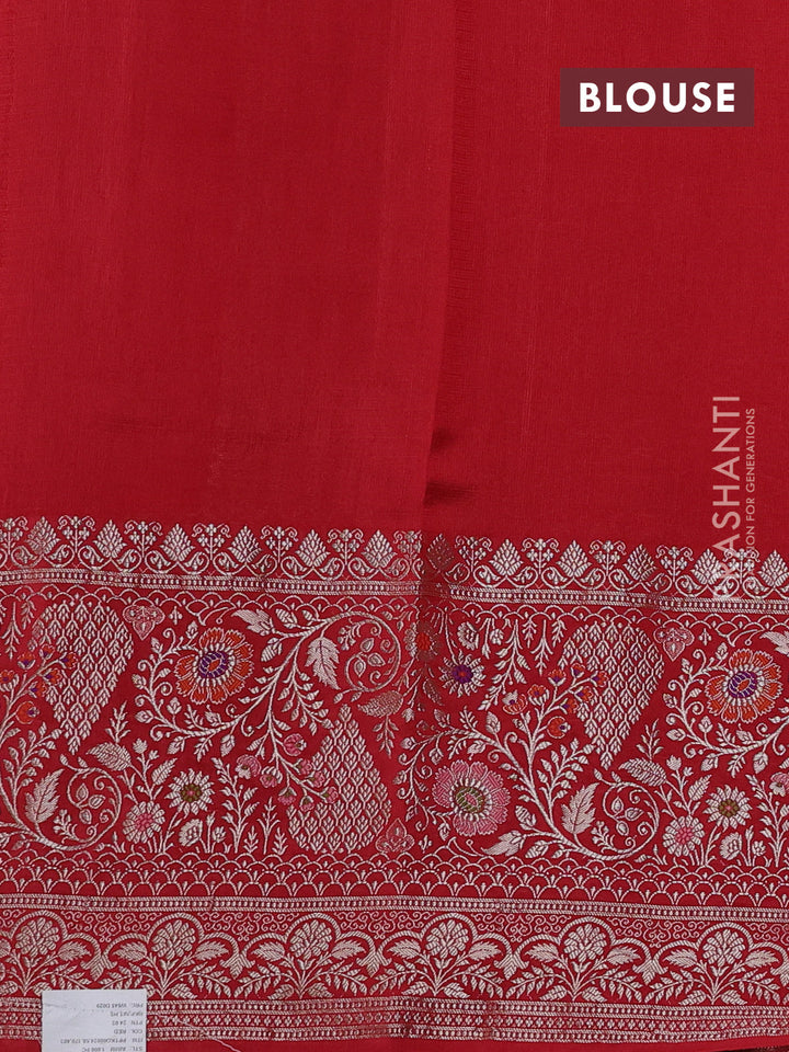 Red Banarasi Kota Silk Saree