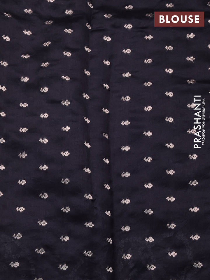 Chiniya silk saree black with allover bandhani prints