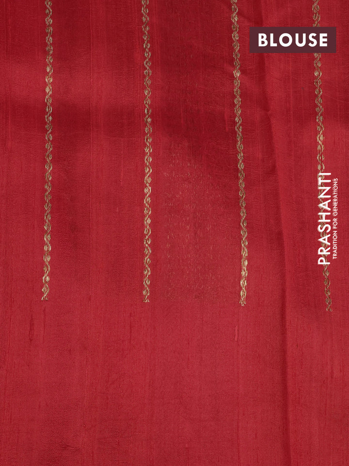 Banarasi raw silk saree red with woven buttas and butta border