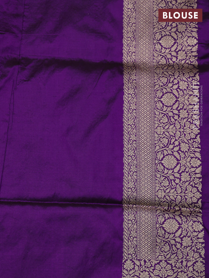 Purple Banarasi Uppada Silk Saree - Brocade