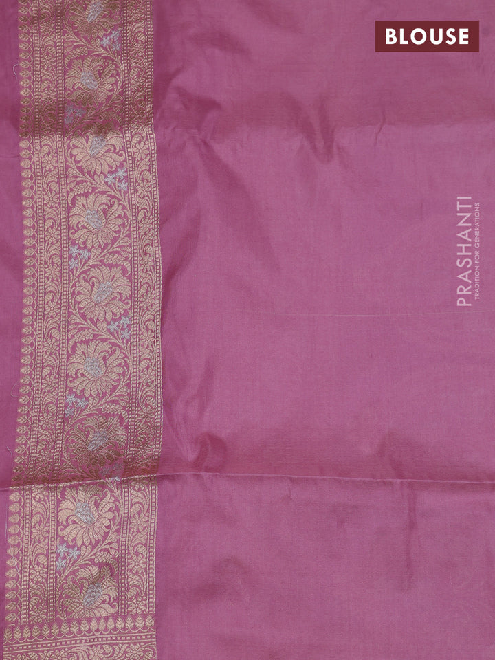 Gajri Pink Banarasi Uppada Silk Saree - Brocade