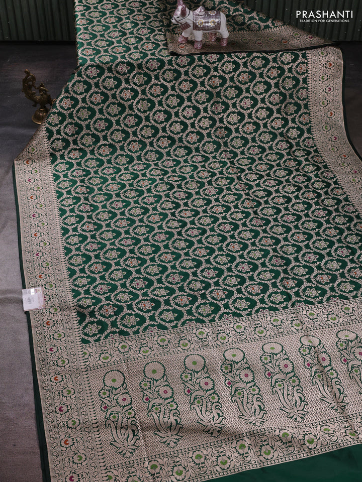 Green Banarasi Uppada Silk Saree - Brocade