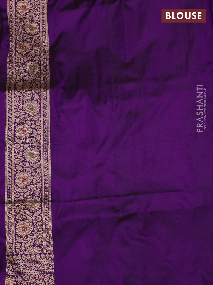 Purple Banarasi Uppada Silk Saree - Brocade