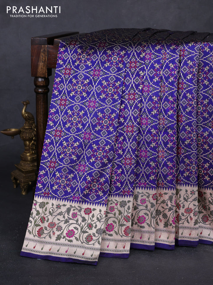 Blue Banarasi Uppada Silk Saree - Brocade