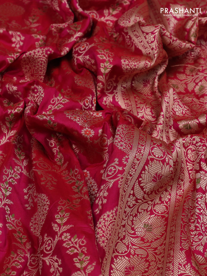 Pink Banarasi Uppada Silk Saree - Brocade