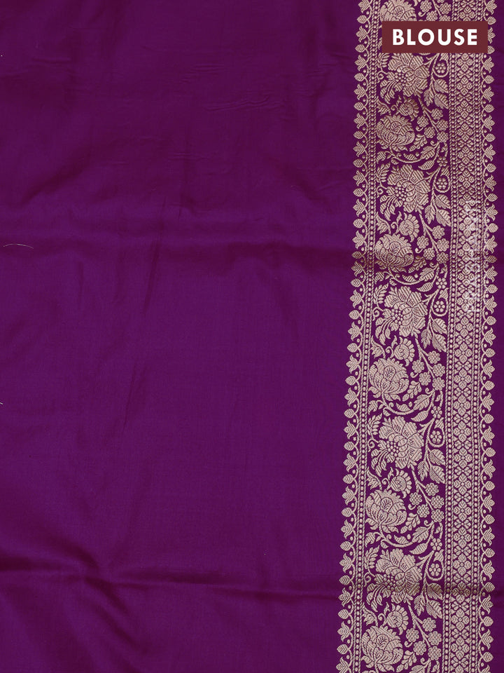 Purple Banarasi Uppada Silk Saree - Brocade
