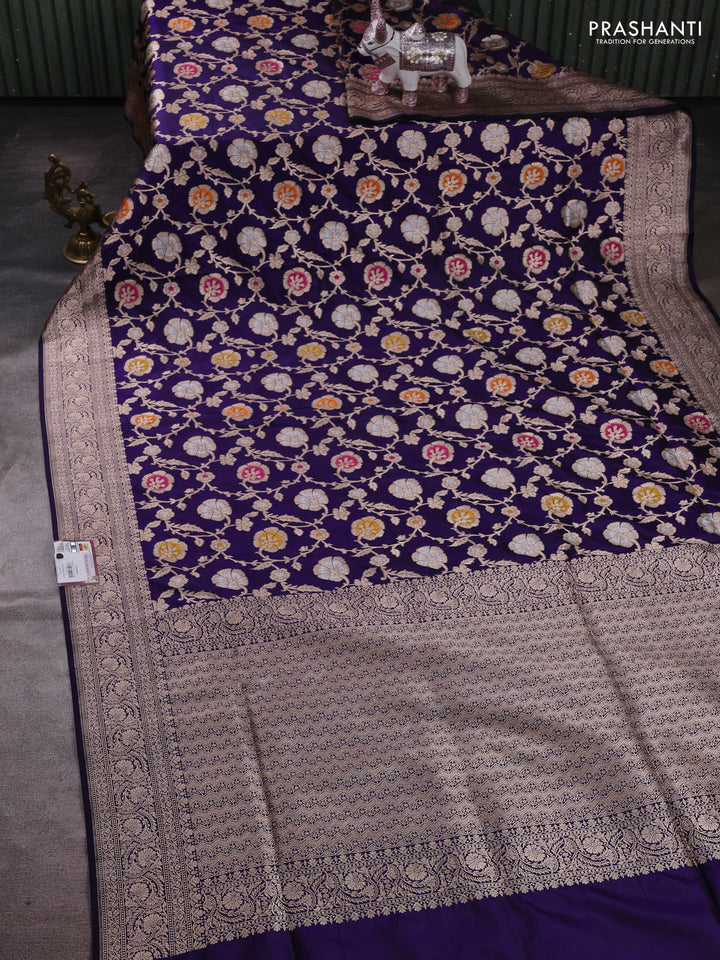 Blue Banarasi Uppada Silk Saree - Brocade