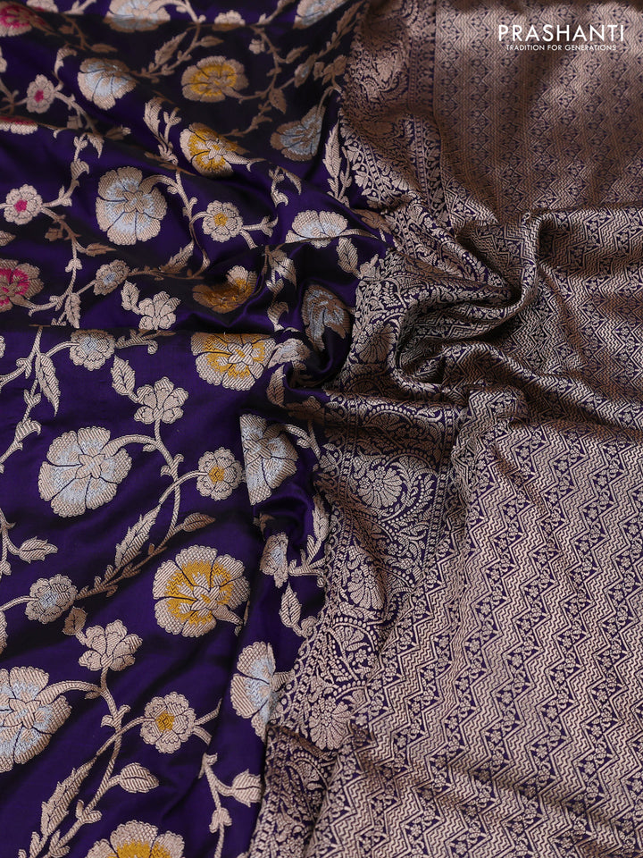 Blue Banarasi Uppada Silk Saree - Brocade