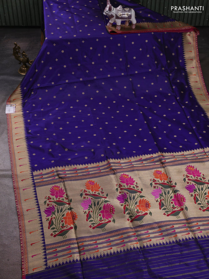Violet Banarasi Uppada Silk Saree - Brocade