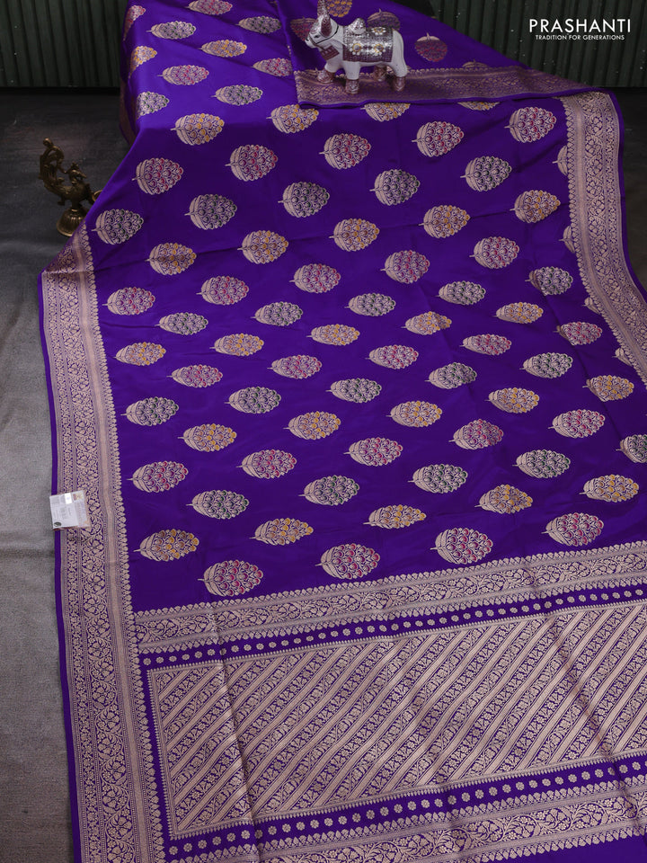 Purple Banarasi Uppada Silk Saree - Brocade