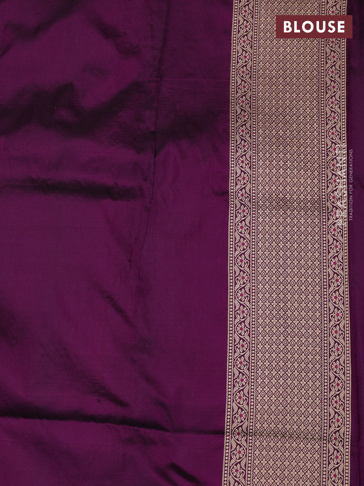 Wine Banarasi Uppada Silk Saree - Brocade