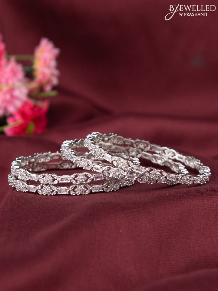 Zircon bangle with cz stones