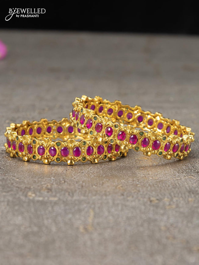 Antique bangles with kemp stones - {{ collection.title }} by Prashanti Sarees