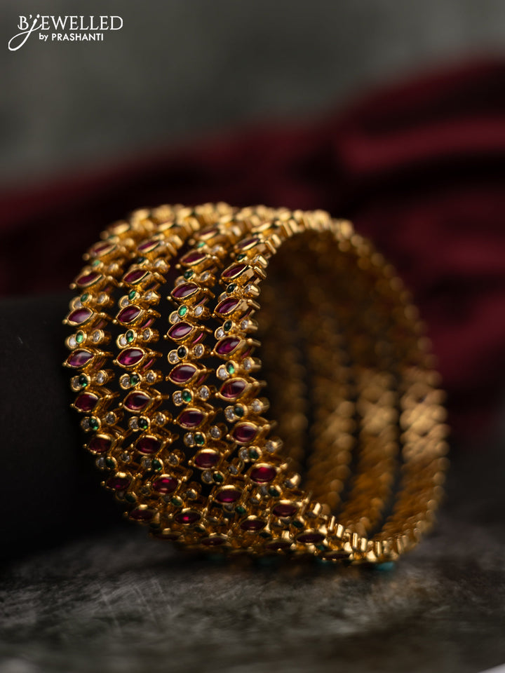 Antique bangles with kemp and cz stones