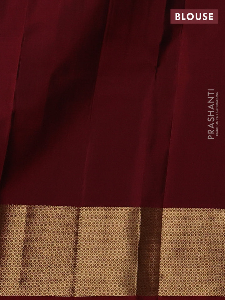 Pure soft silk saree sap green and maroon with allover zari stripe pattern and zari woven border