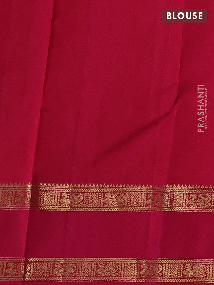 Pure soft silk saree dual shade of yellow and pink with allover zari woven brocade weaves and rettapet zari woven border