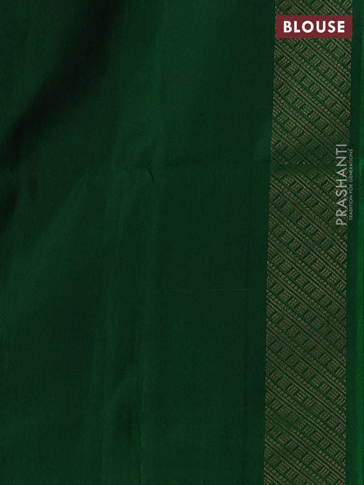 Pure soft silk saree green with allover zari woven buttas and zari woven border