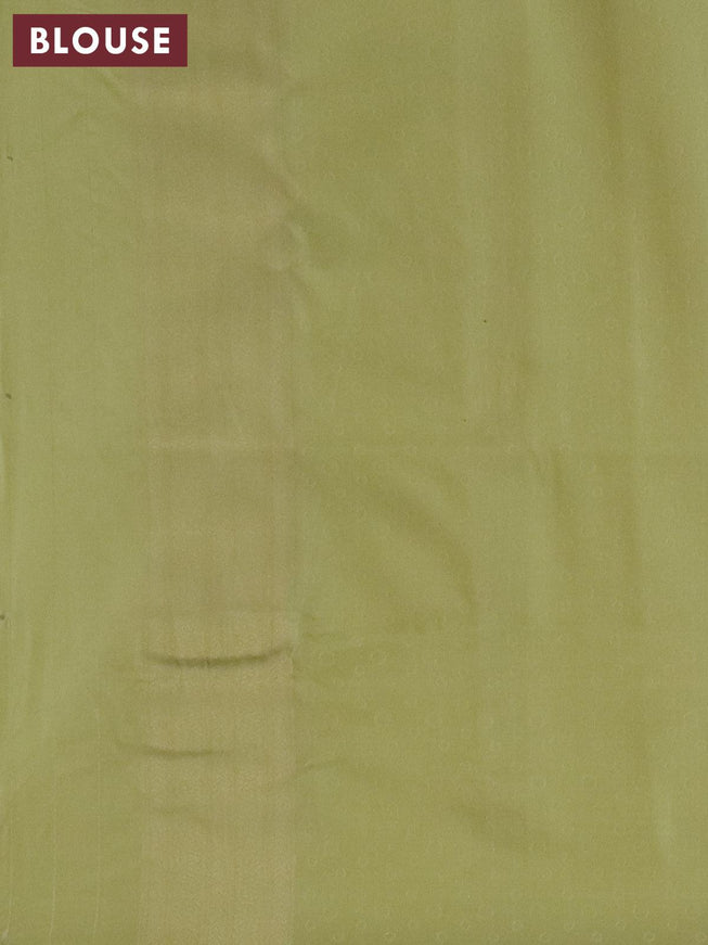 Banarasi softy silk saree cream and lime green with allover zari weaves & floral digital prints and zari woven border - {{ collection.title }} by Prashanti Sarees