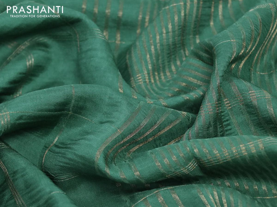 Dola silk saree green and deep wine shade with allover zari checked pattern and rich zari woven border - {{ collection.title }} by Prashanti Sarees