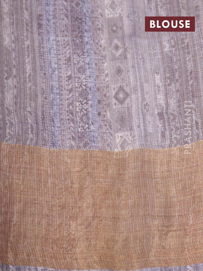 Kota tussar silk saree multi colour with allover geometric digital prints and zari woven border - {{ collection.title }} by Prashanti Sarees