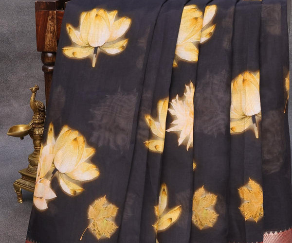 Poppy Maroon with Ikkat Pallu Cotton Saree in Mangalgiri Handwoven Sil –  Scarlet Thread