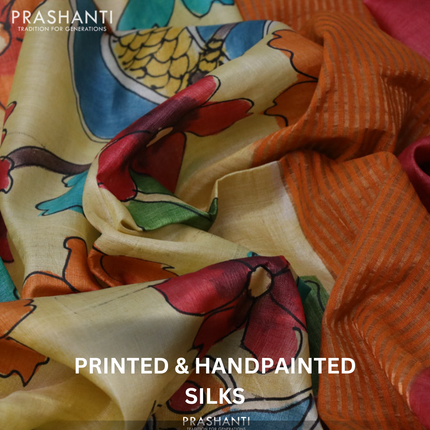 Collection image for: Printed & Hand Painted Tussars