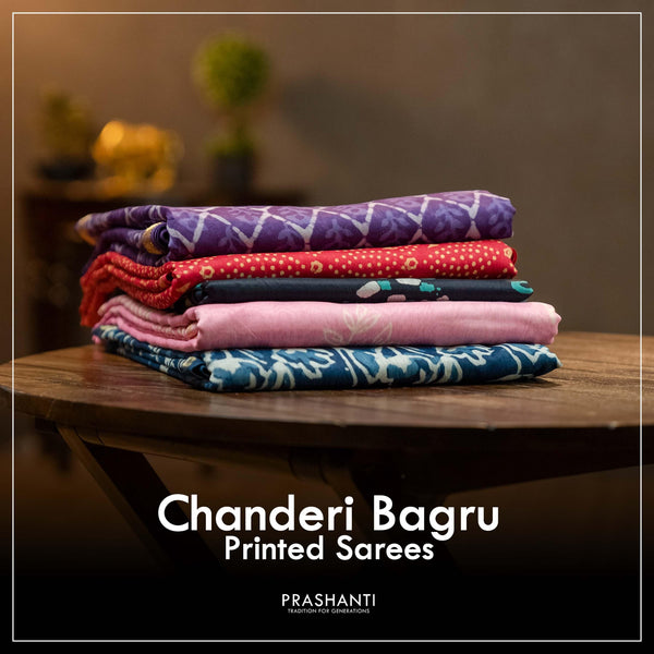 Bagru Block Printed Sarees
