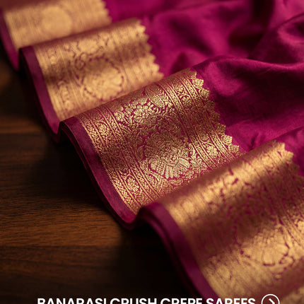 Collection image for: Banarasi Crush Crepe Sarees