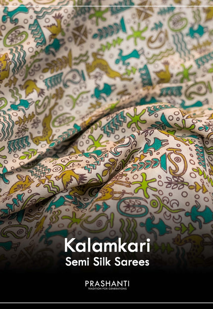 Kalamkari Semi Silk - Prashanti Sarees